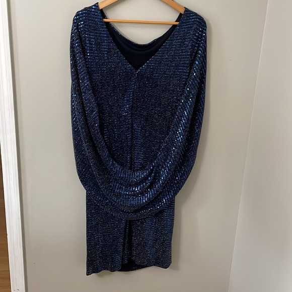 R&M Richards navy sequin dress size 14 - Picture 9 of 16